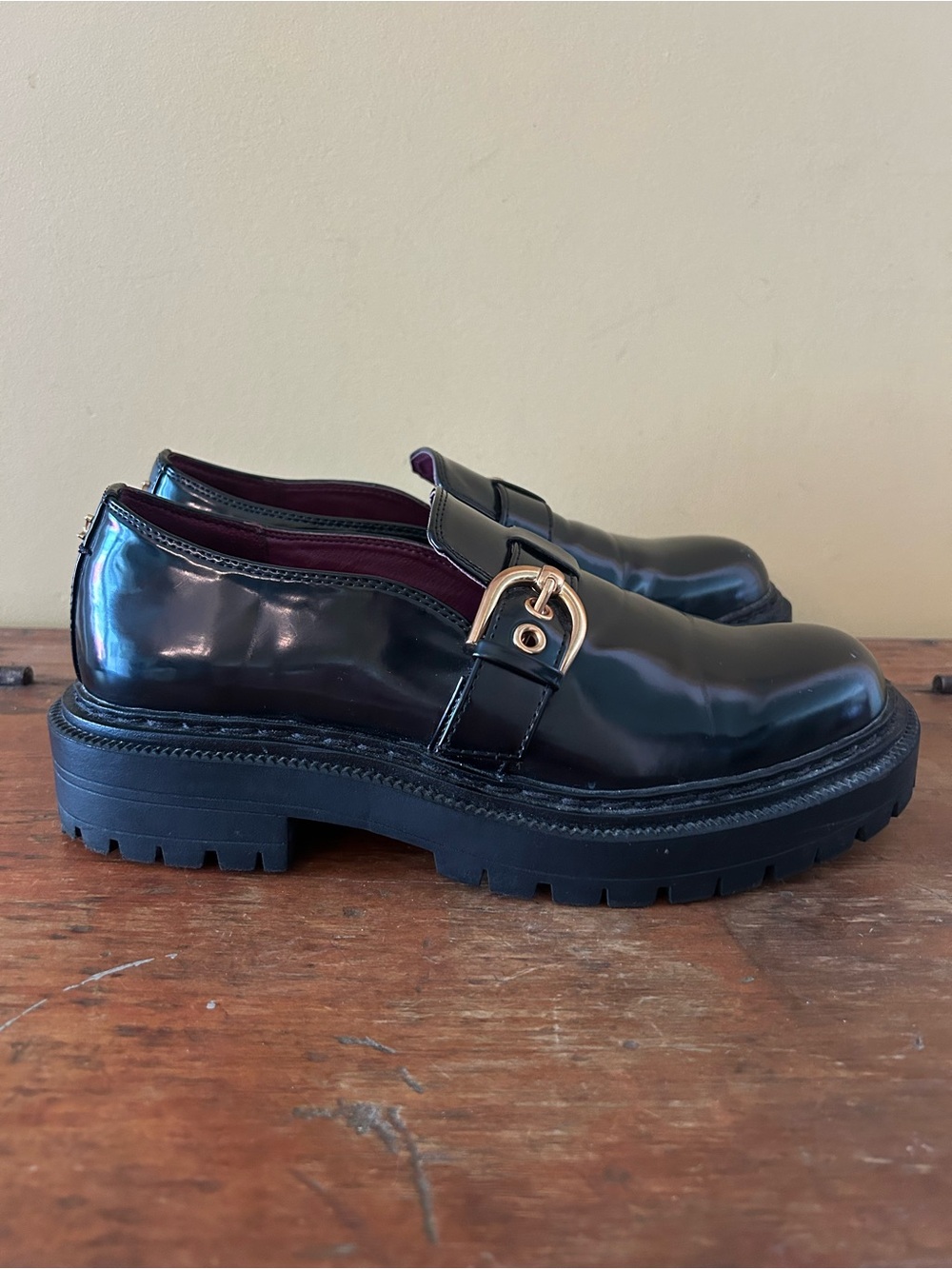 Circus NY by Sam Edelman Evan Buckle Lug Sole Oxford Loafers - Size 9